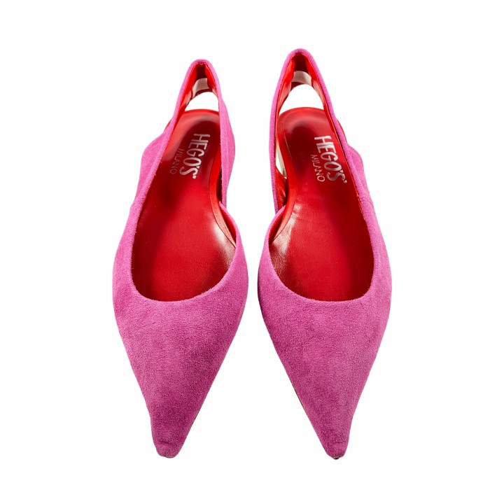 ZAPATO BAILARINA DESTALONADO REALIZADO EN ANTE