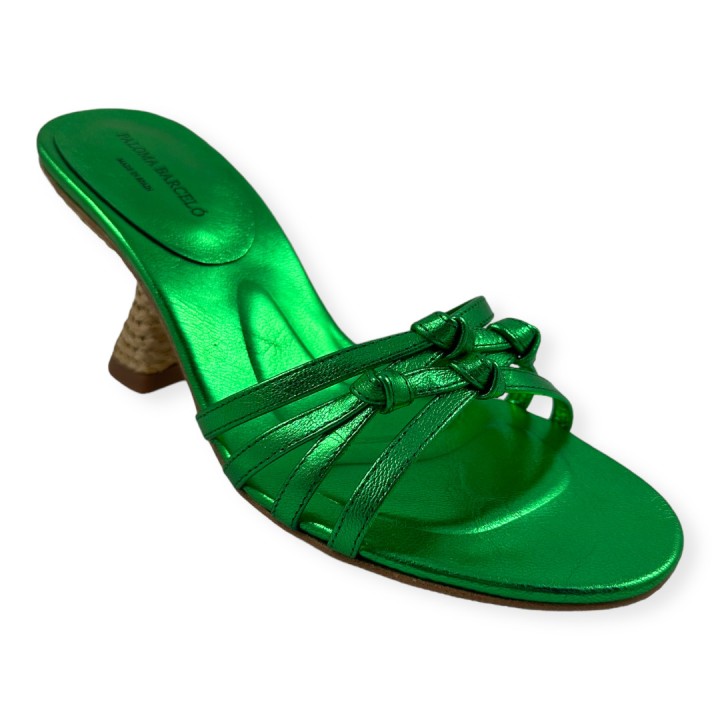 SANDALIA TACON TUBULAR PIEL