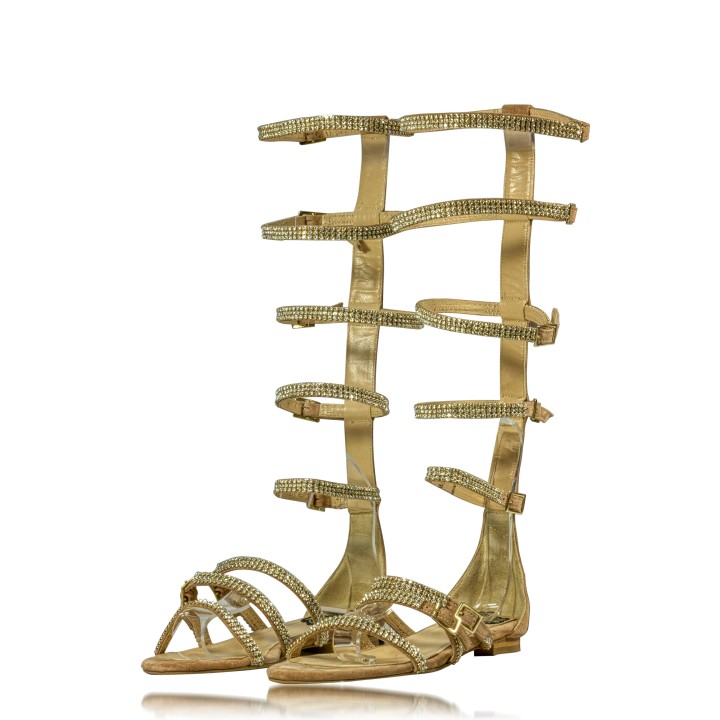 SANDALIA GLADIADOR STRASS