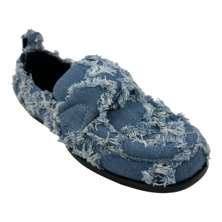 ZAPATO MOCASIN PIEL Y TEXTIL