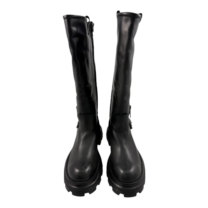 BOTA MOTERA CAÑA ALTA PIEL