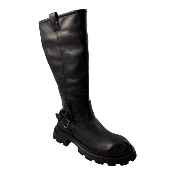 BOTA MOTERA CAÑA ALTA PIEL