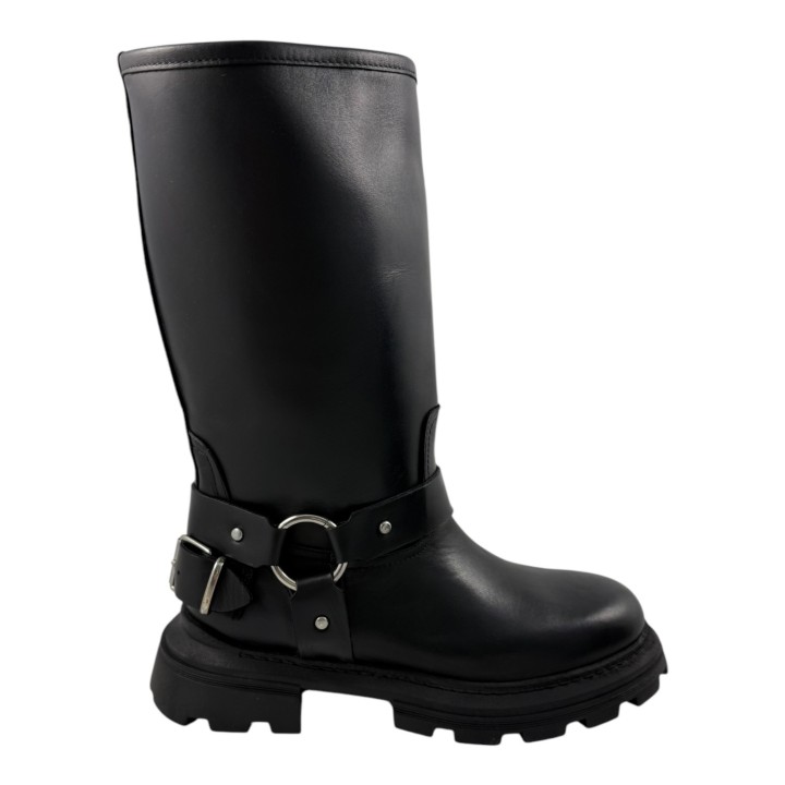 BOTA MOTERA PIEL