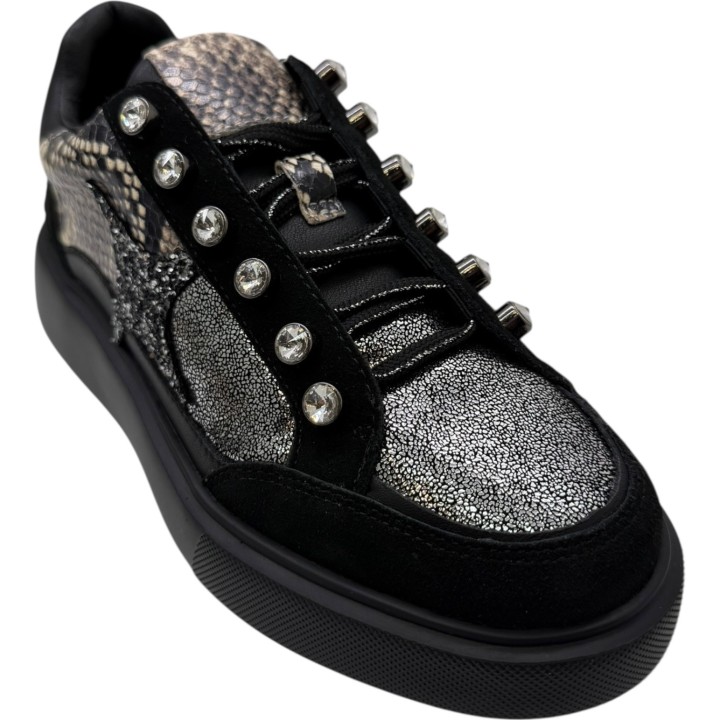 SNEAKER CORDONES PIEL