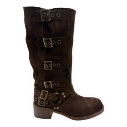 BOTA MOTERA HEBILLAS