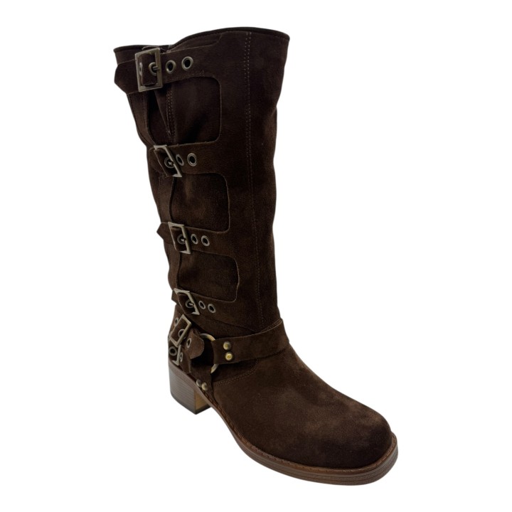 BOTA MOTERA HEBILLAS