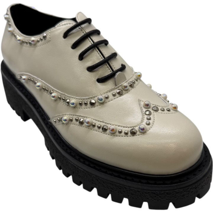 ZAPATO MOCASIN PERLAS PIEL
