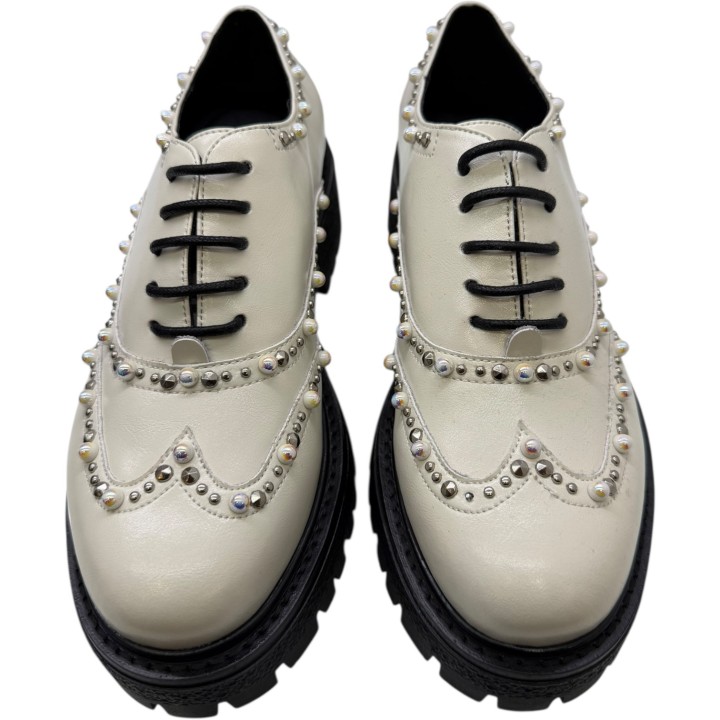 ZAPATO MOCASIN PERLAS PIEL