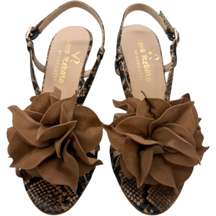SANDALIA TACON FLOR